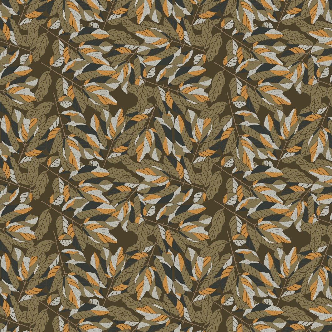 Trichilia Leaves pattern design by © 2025 Nanjala Design for UndaMeta