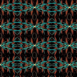 Canvas of possibilities by Prudence Nailantei, black, burnt sienna, teal, deep olive, golden yellow