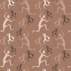 South Africa Cave Paintings Mocha by © 2025 Anna Okumu Mbogo for UndaMeta