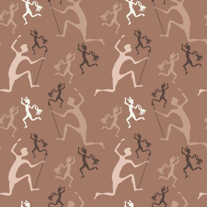 South Africa Cave Paintings Mocha by © 2025 Anna Okumu Mbogo for UndaMeta