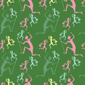 South Africa Cave Paintings Green by © 2025 Anna Okumu Mbogo for UndaMeta