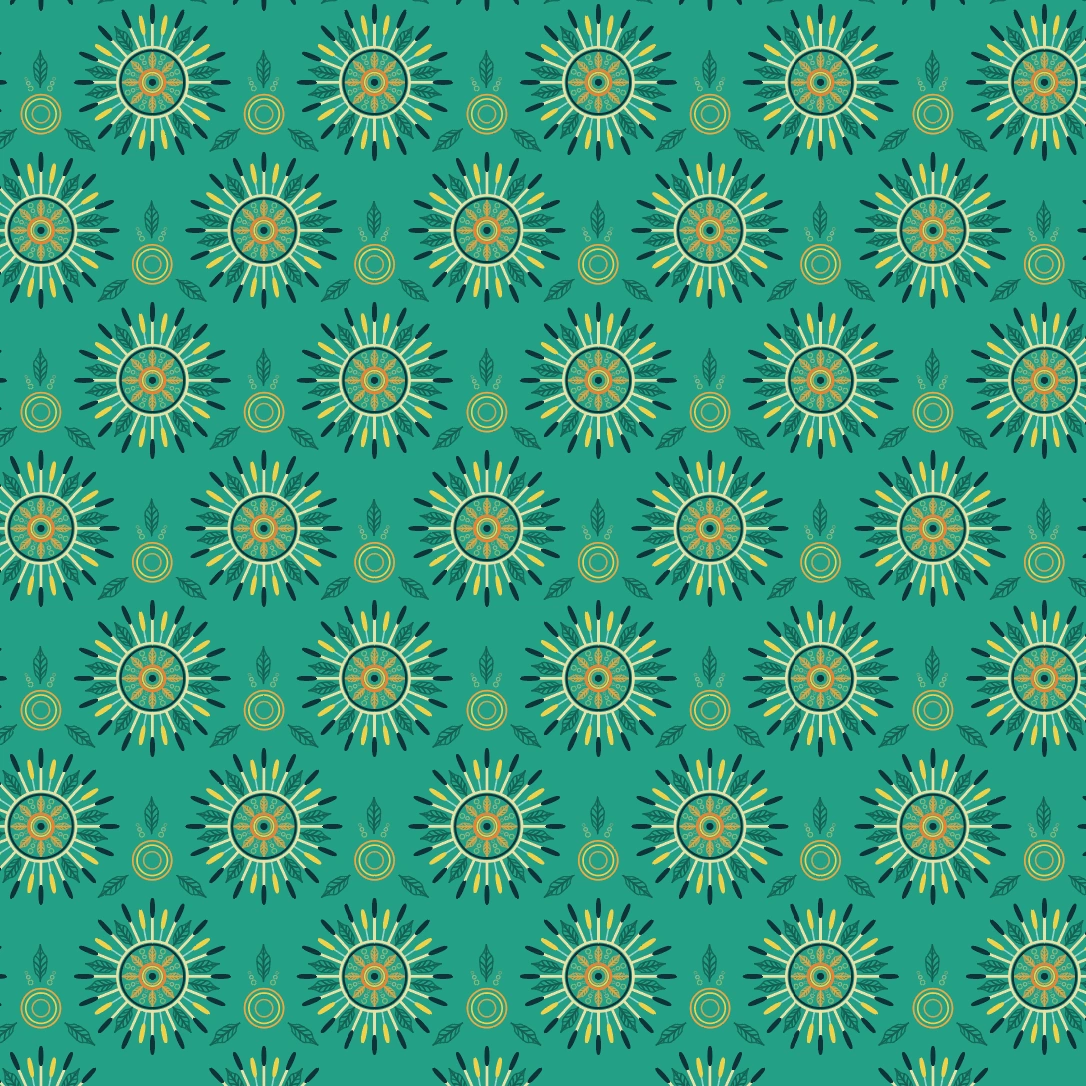Teal Starburst by © 2025 Untidylines for UndaMeta