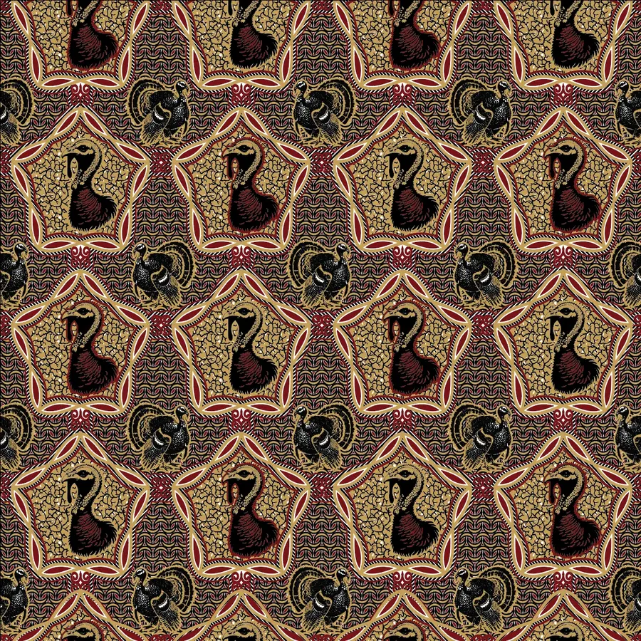 Turkey pattern design by © 2025 dip textiles for UndaMeta