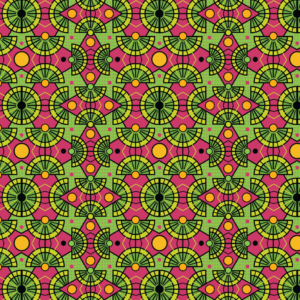 Electric Watermelon design by Untidylines for Undameta. Colours in lime green and pink.