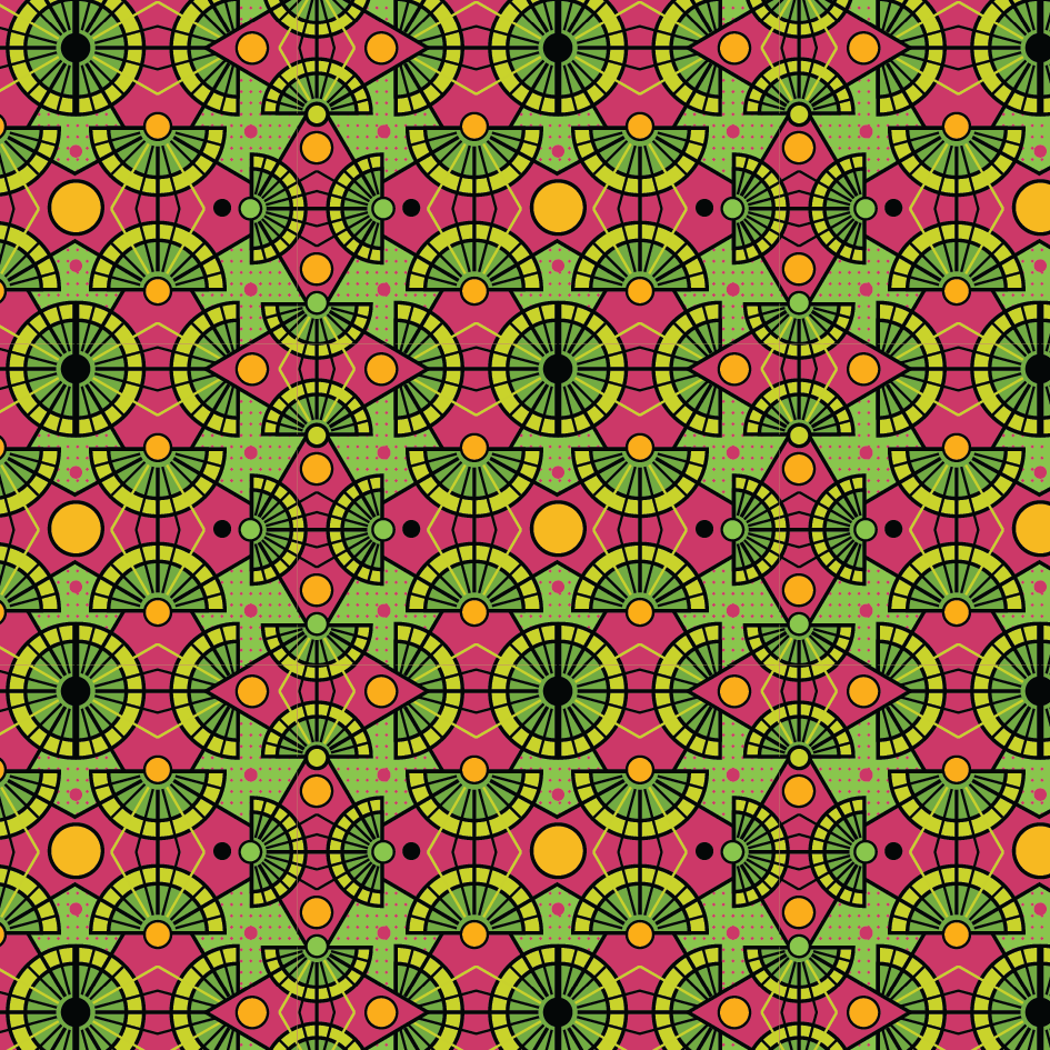 Electric Watermelon design by Untidylines for Undameta. Colours in lime green and pink.