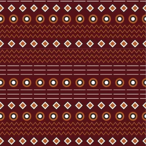 Geometric African Sunset Horizon Mud-Cloth-Inspired Pattern © 2026 Sally K for UndaMeta