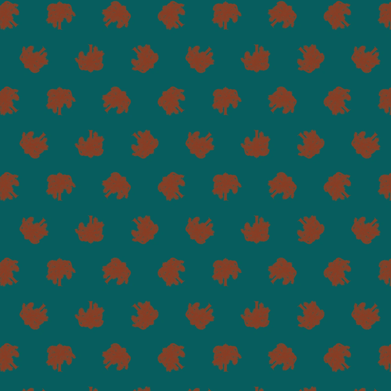 EA Doum Palm in Terracotta and Teal Savannah colourways © 2026 Nanjala Design for UndaMeta