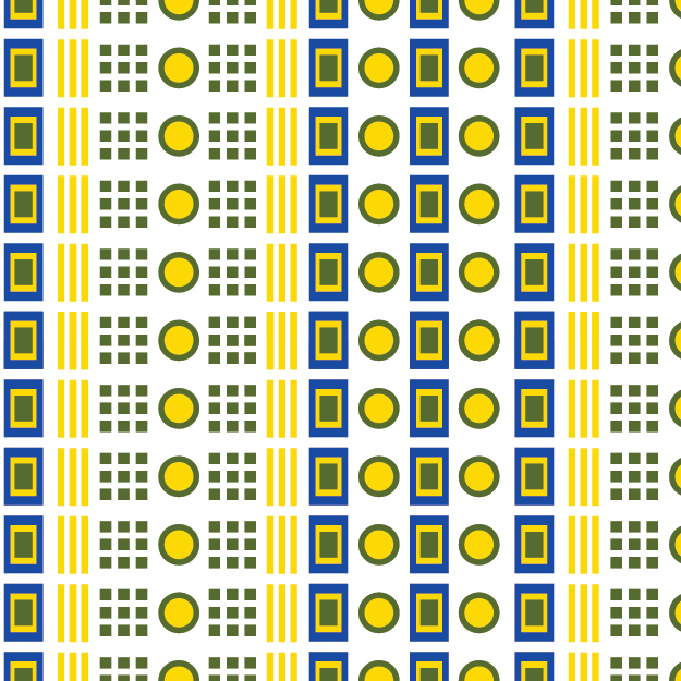 Ochre and cobalt blue combo geometric pattern © 2026 Sally K for UndaMeta