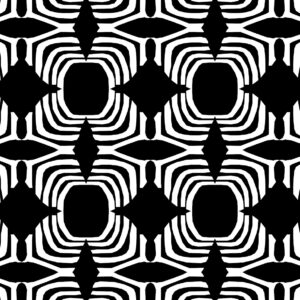 Stripes Milia White on Black Pattern