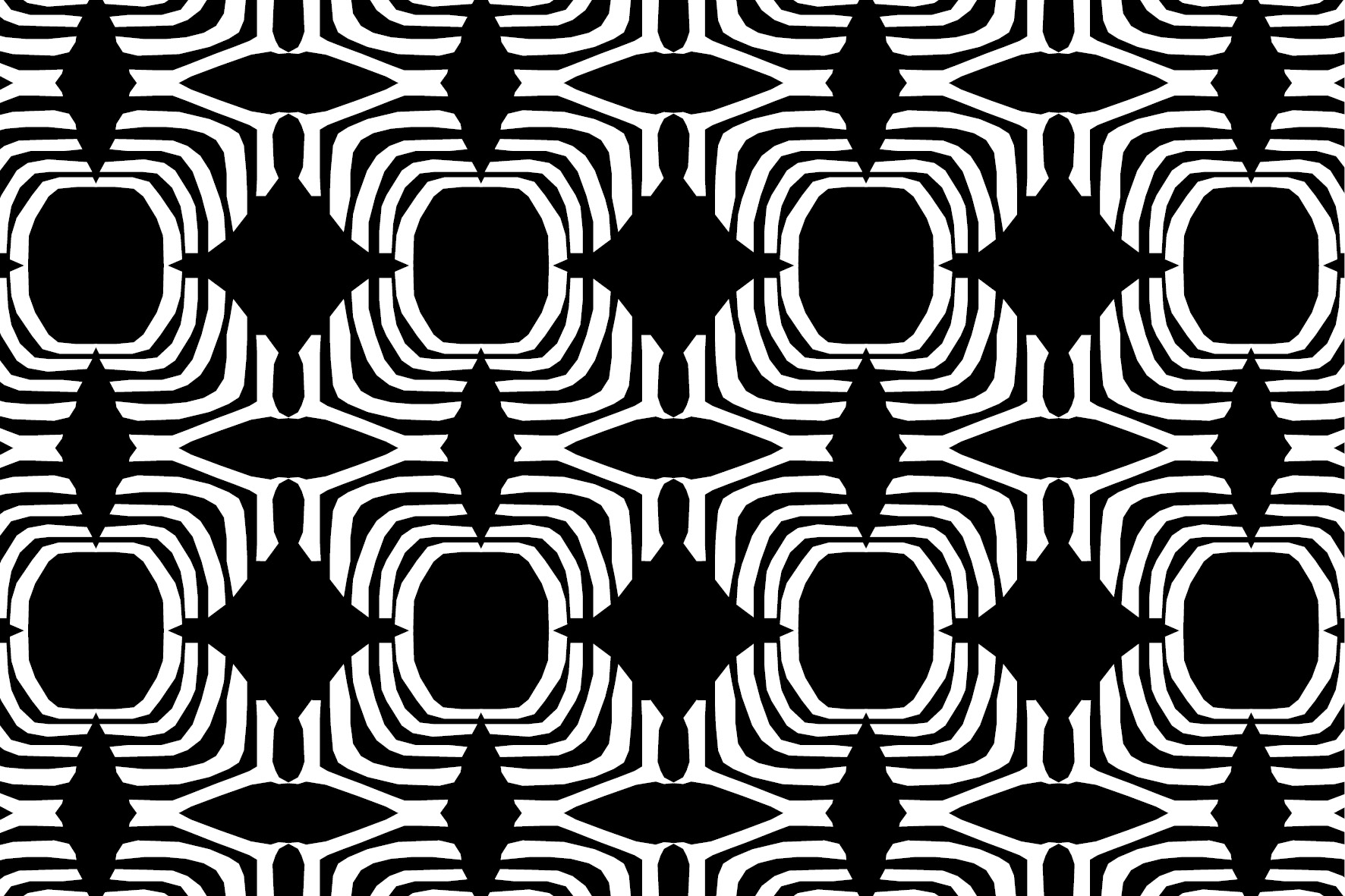 Stripes Milia White on Black Pattern