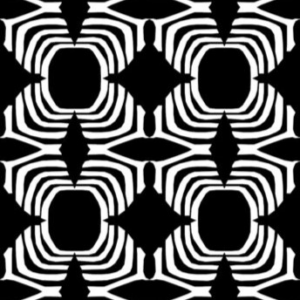 Stripes Milia White on Black