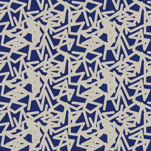 Cobalt Flux Urban Script, pattern design by © 2026 Sally K for UndaMeta