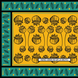 Flower Bulbs by @ Untidylines 2026 for Undameta. Colours in barley, midnight, tangerine and candy.